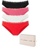 Bikinislip LASCANA, Damen, Gr. 44/46, 4 Stk., blau (creme, rot, pink, schwarz),