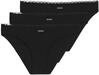 Slip HUGO UNDERWEAR "TRIPLET MICRO", Damen, Gr. S, 3 Stk., schwarz (schwarz 001),