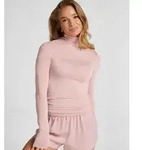 Pyjama HUNKEM&Ouml;LLER "super soft Turtleneck shirt with Cashmere", Damen, Gr. M,...