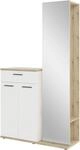 HBZ Garderoben-Set "Kompaktgarderobe, BxHxT 105x188x38 cm mit Spiegel" 2 Stk. tlg.