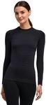 Langarmshirt FALKE "FALKE Langarmshirt", Damen, Gr. S, schwarz (schwarz (3000)),