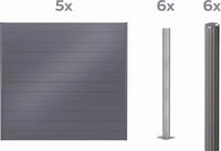 Alberts Dichtzaun "Palitio, Profilh&ouml;he 150 mm" Aluminium, verschiedene Dekore...