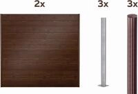 Alberts Dichtzaun "Palitio, Profilh&ouml;he 150 mm" Aluminium, verschiedene Dekore und