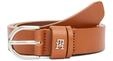Tommy Hilfiger Lederg&uuml;rtel "ESSENTIAL EFFORTLESS 2.5 cm breit SILVER"