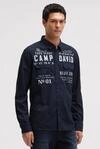Langarmhemd CAMP DAVID, Herren, Gr. XL, Normalgr&ouml;&szlig;en, blau, Web, Material:...
