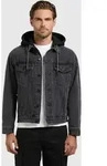Jeansjacke KHUJO "JOKIN", Herren, Gr. XXL, schwarz, Denim/Jeans, 100% Baumwolle,