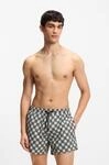 HUGO Underwear Badeshorts "AARON" mit Schachbrett-Logos, elastischer Bund