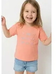 T-Shirt BLUE SEVEN, M&auml;dchen, Gr. 98, lachs, Single Jersey, Obermaterial: 95%