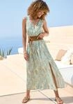 LASCANA Midikleid mit Rei&szlig;verschluss am Ausschnitt, Animal Print