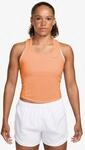 Tanktop NIKE "W NK TEMPO DF CRP MESH TANK", Damen, Gr. M, orange pulse, Obermaterial: