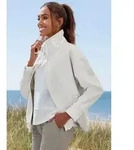 Softshelljacke ELBSAND, Damen, Gr. M/38, wei&szlig; (nebelwei&szlig;), Web, Obermaterial:...