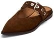 Sabot MARC O'POLO "mit verstellbarem Riemen", Damen, Gr. 36, braun (schwarz cognac),