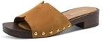 Pantolette TAMARIS, Damen, Gr. 37, cognac, Textil, unifarben, Schuhe Pantolette,