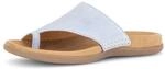 Zehentrenner GABOR "Zehentrenner", Damen, Gr. 43, blau, Schuhe Zehentrenner