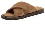 Pantolette TAMARIS, Damen, Gr. 36, braun, Veloursleder, unifarben, Basic, Schuhe