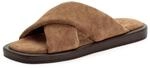 Pantolette TAMARIS, Damen, Gr. 36, braun, Veloursleder, unifarben, Basic, Schuhe