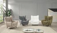 Sessel "Shawn", wei&szlig;, B:88cm H:98cm T:91cm, 100% PES, ATLANTIC HOME COLLECTION,