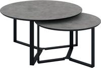 HELA Couchtisch "MASSA" Set, 2 Stk. tlg. 2er Set, Gestell rechteckig, Melamin mit