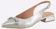 Ballerina HEINE, Damen, Gr. 38, silberfarben, Synthetik, Schuhe Ballerina