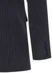 Longblazer LASCANA "mit Knopfverschluss und Pattentaschen, Nadelstreifenmuster",