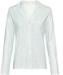 Pyjamaoberteil S.OLIVER, Damen, Gr. 36/38, blau, rosa gestreift, Single Jersey,