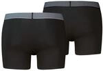Boxershorts LEVI'S "LEVIS MEN TWILL WB BOXER BRIEF 2P", Herren, Gr. L, schwarz,