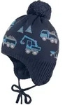 Strickm&uuml;tze MAXIMO, Jungen, Gr. 49, blau (dunkelmarine), Strick, Baumwolle,