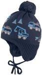 Strickm&uuml;tze MAXIMO, Jungen, Gr. 49, blau (dunkelmarine), Strick, Baumwolle,