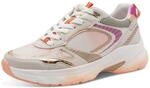 Plateausneaker TAMARIS, Damen, Gr. 36, orange, kombiniert, Lederimitat, Textil,