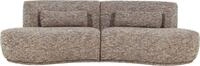 WOOOD 4-Sitzer "Batavier 4-Sitzer Melange-Webstoff halbrunde Form B254 x T122x H74