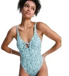 Badeanzug ROXY "Wildside Paisley One-Piece", Damen, Gr. L, blau (oil gr&uuml;n...