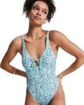 Badeanzug ROXY "Wildside Paisley One-Piece", Damen, Gr. L, blau (oil gr&uuml;n...