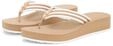 Zehentrenner TOMMY HILFIGER "TH STRIPE SUMMER SANDAL", Damen, Gr. 36, hellbraun,