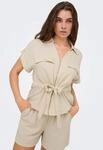 JDY Kurzarmbluse "JDYMILLE S/S ZIP SHIRT WVN NOOS"