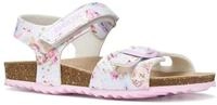 Sandale GEOX "J ADRIEL GIRL", M&auml;dchen, Gr. 26, rosa (silberfarben), Lederimitat,