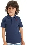 Poloshirt LEVI'S KIDS "LVB BACK NECK TAPE POLO", M&auml;dchen, Gr. 16 (176), blau