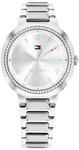 Quarzuhr TOMMY HILFIGER "SAVANNAH", silber (silberfarben), Armbanduhren, Damen,