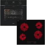 exquisit Backofen-Set "EBE257-H-020 schwarz" Set, 2 Stk. tlg. m&uuml;helos kochen: ca.70C