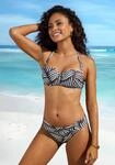 B&uuml;gel-Bandeau-Bikini-Top LASCANA "Liv", Damen, Gr. 38, Cup A, grau (anthrazit,