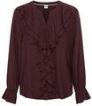 Klassische Bluse BRAX "Style VIVE", Damen, Gr. 38, braun (dunkellila), Web, 100%
