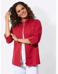 Jeansbluse CASUAL LOOKS, Damen, Gr. 38, erdbeere, 100% Baumwolle, unifarben,...
