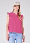Kurzarmbluse STREET ONE STUDIO, Damen, Gr. 34, simply pink, Web, 100% Baumwolle,