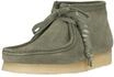 Schn&uuml;rschuh CLARKS "Wallabee Boot. Khaki/Green Sde", Damen, Gr. 36, gr&uuml;n, Leder,