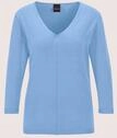Longpullover MADELEINE "Strickpullover Schlichter Baumwollpullover mit V-Ausschnitt",
