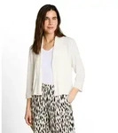 Cardigan TOM TAILOR, Damen, Gr. XXL, beige (whisper wei&szlig;), Single Jersey,