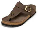 Sandale MARC O'POLO "aus weichem Veloursleder", Damen, Gr. 41, braun (faded...