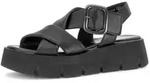 Plateausandaletten GABOR "Plateau Sandale", Damen, Gr. 38, schwarz, Schuhe