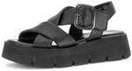 Plateausandaletten GABOR "Plateau Sandale", Damen, Gr. 38, schwarz, Schuhe