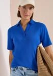 Poloshirt CECIL, Damen, Gr. S (38), blau (surf blau), Web, 100% Baumwolle,...