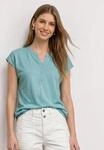 STREET ONE T-Shirt mit geschlitztem Rundhalsausschnitt